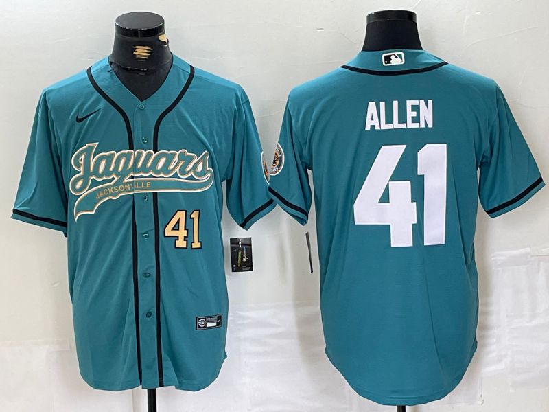 Men Jacksonville Jaguars 41 Allen Green Joint Name 2024 Nike Limited NFL Jersey style 2